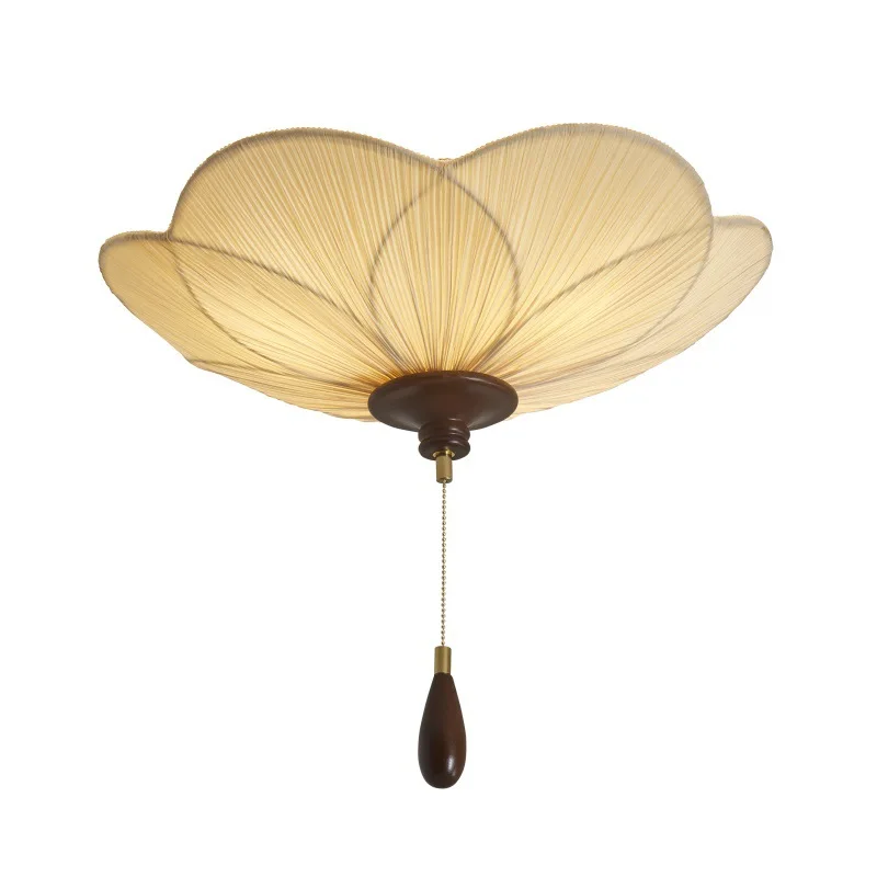 

Medieval Oriental Aesthetics Bedroom Pendant Retro Eye Protection Wood Grain Creative Dining Table Eye Protection Pendant