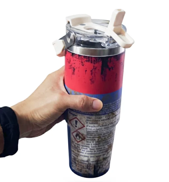 WD-40 style 30oz handle thermos cup with straw portable car 304 stainless steel thermal insulation cold water cup
