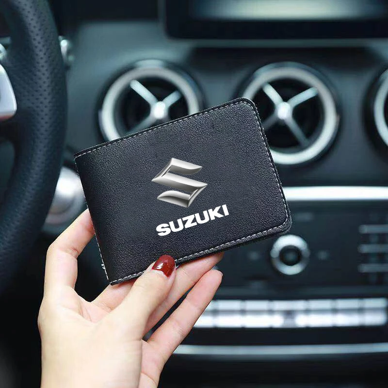 Car Driver License Bag Cover for Documents ID Card Holder Purse for Suzuki Grand Vitara ALTO Ciaz IGNIS Jimny Samurai Accessorie