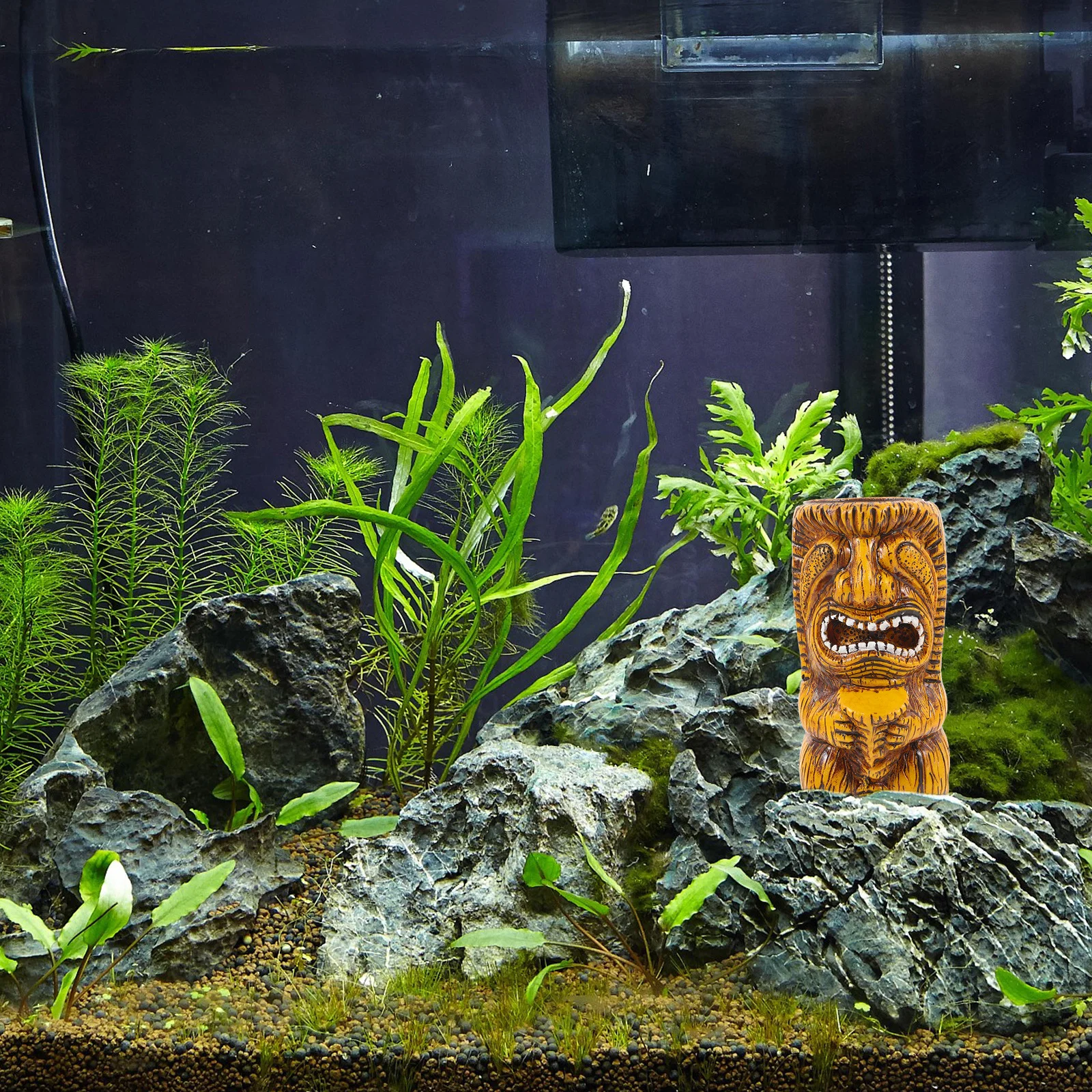 

Resin Statue Fish Tank Ornament Abstract Sculpture Home Decor Living Room Desk Decor Fish Tank Island Statue