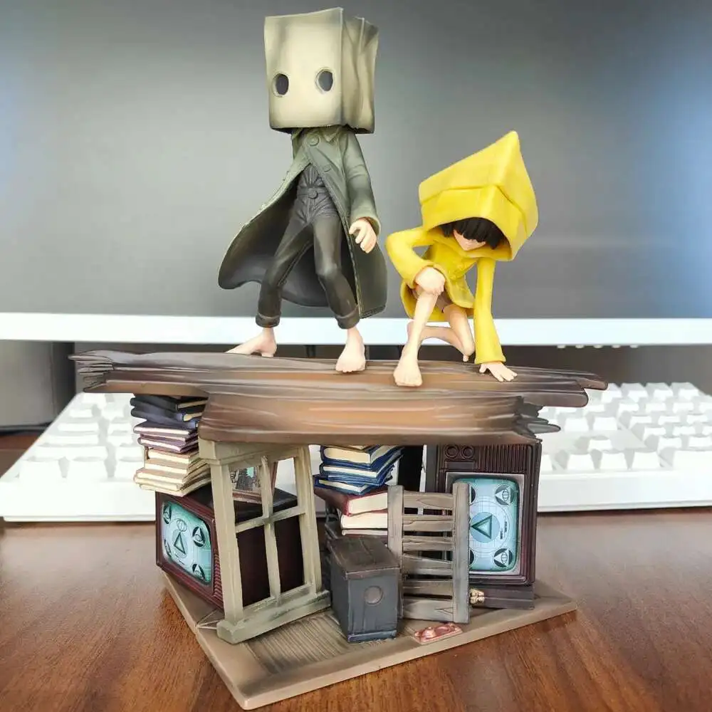 Nuevo 22CM pequeños pesadillas seis y Mono figura de PVC juguete colección modelo estatua figura de acción modelo juguete adorno de escritorio regalos