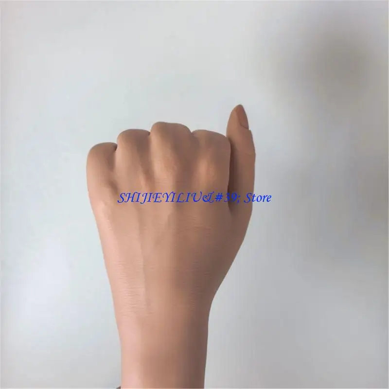 

E21F Adjustable Artificial Practice Hand For Nail Art Ring Photography Use