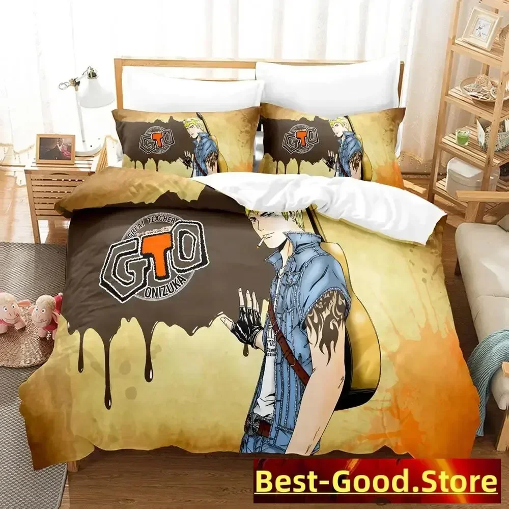

2023 Great Teacher Onizuka GTO Bedding Set Single Twin Full Queen King Size Bed Set Adult Kid Bedroom Duvetcover Sets Anime Bed