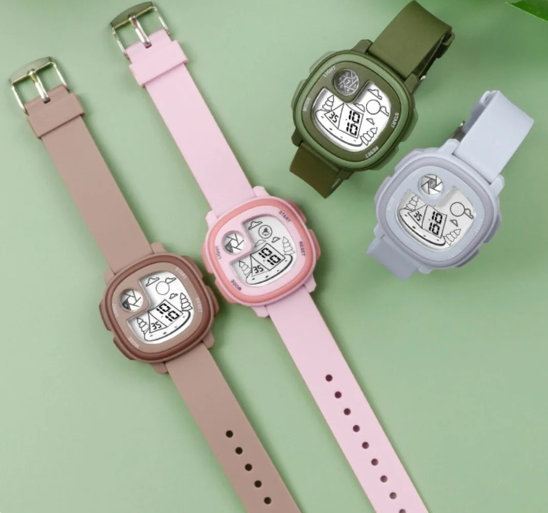 Kinder Elektronisch Horloge Voor Jongens Meisjes Timing Nachtlampje Waterdicht Multifunctioneel Student Kinderen Horloge Voor 10-16 Jaar Oud