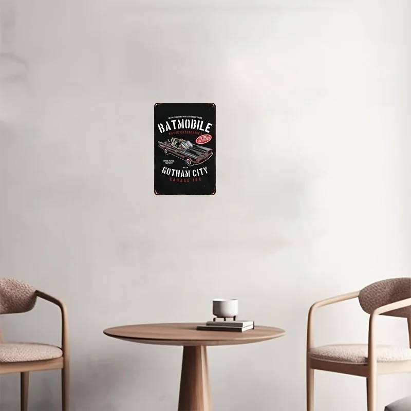 Batmobile Gotham Garage Decorative Metal Sign - 8\