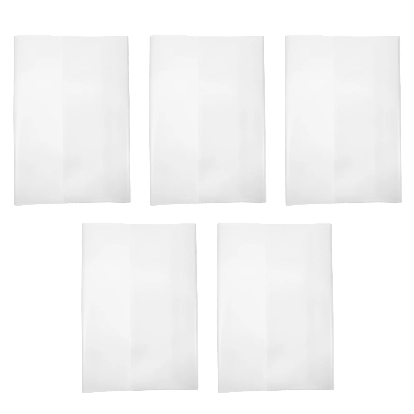 

5Pcs Transparent Waterproof Plastic Book Covers Protective Film Clear School Notebook Exercise Book Cover Protective Cover