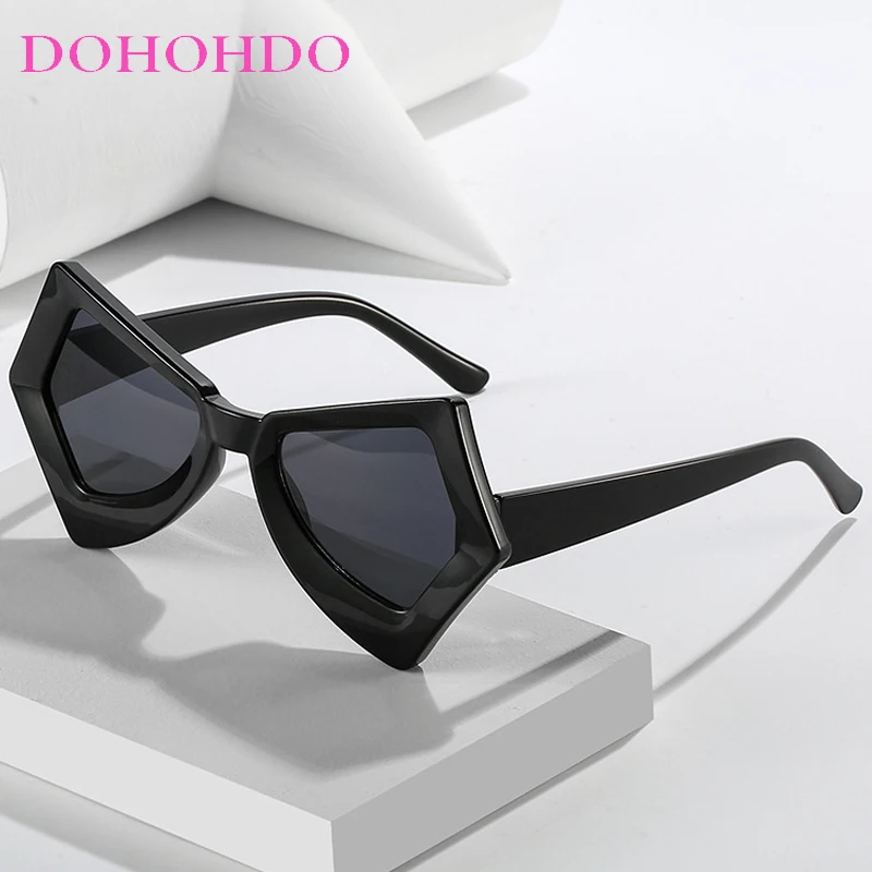 

New Fashion Trendy Brand Designer Irregular Polygonal Man Sunglasses Driving Summer Traveling Eyewear Female UV400 Lentes De Sol