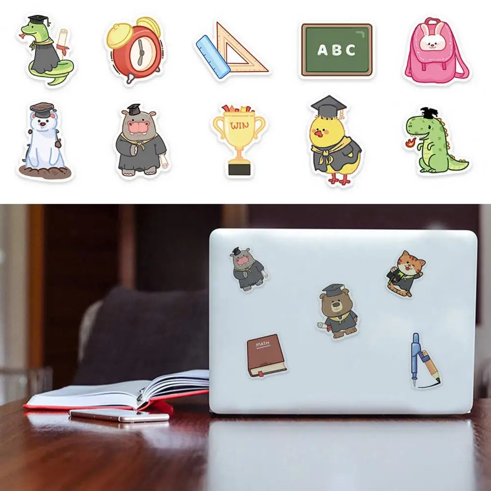 بولي كلوريد الفينيل 50 قطعة المسيل للدموع مقاومة الأمتعة ملصقات الكمبيوتر المحمول سيارة سهلة لصق ملصقات الكرتون ذاتية اللصق الاستخدام اليومي