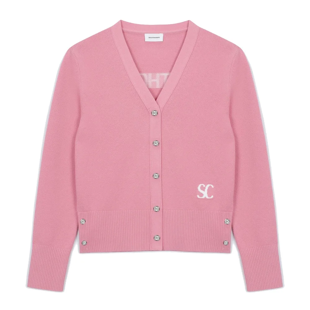 Veste de golf polyvalente à col en V pour femme, cardigans de luxe sélectionnés, SC, nouveau, à la mode et haut de gamme, sports