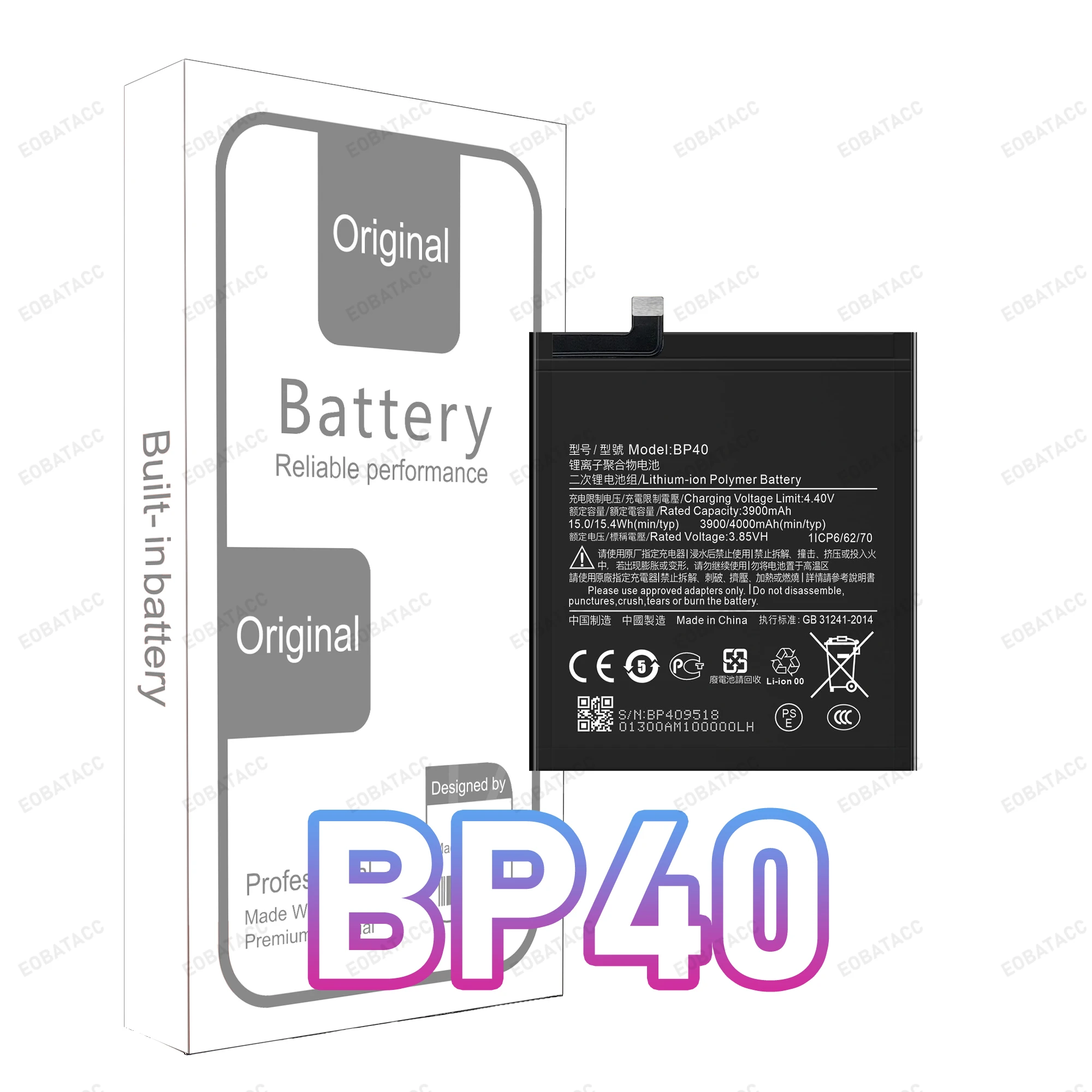 2025 Years 100% Original Replacement Battery For Xiaomi Redmi K20 Pro Mi 9T Pro Mi9T Redmi K20Pro Battery 4000mAh BP41 BP40