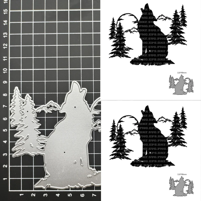 

New Metal Cutting Dies Animal Wolf Scrapbook Embossing Craft Die Cut Album Paper Card Making Tool Blade Punch Stencils
