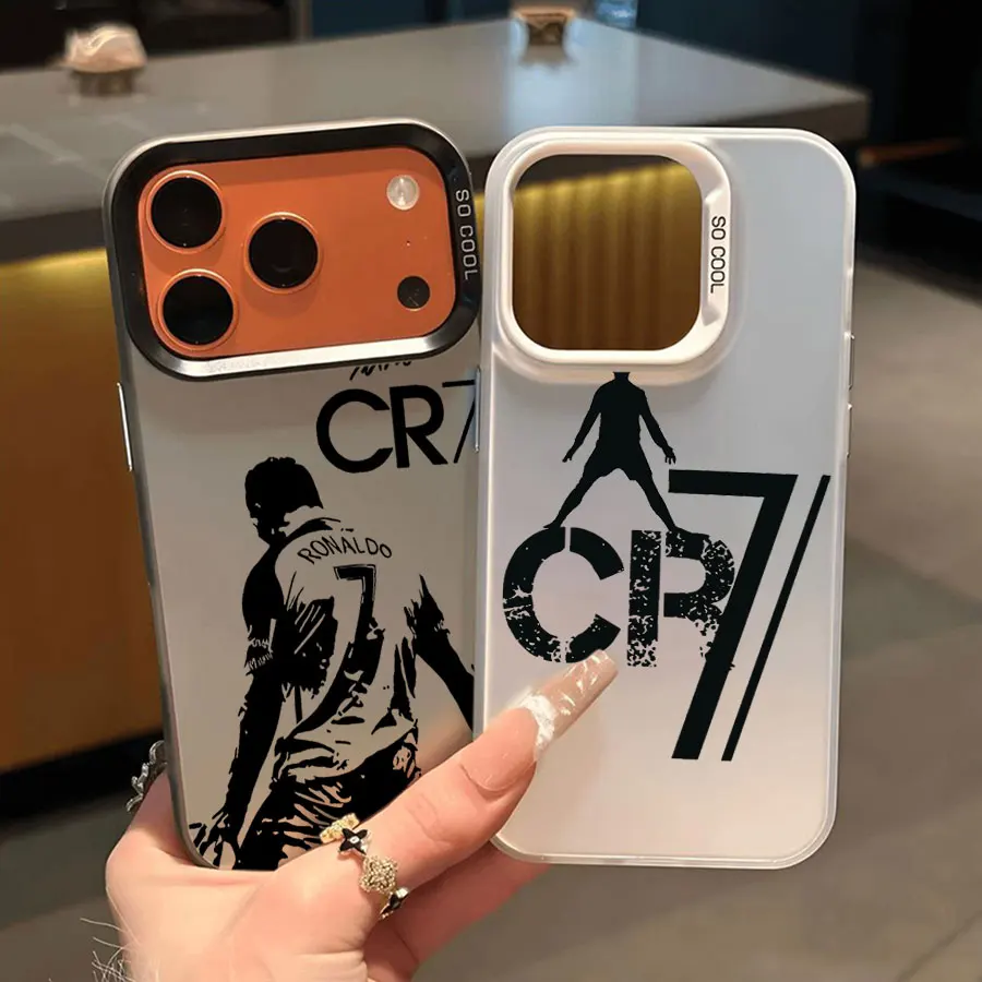 Phone Case For iPhone 18 17 16 15 14 13 12 11 Pro Max 8 7 Plus Mini X XR XS SE 2020 Shockproof Cover Football Star CR7 R-Ronaldo