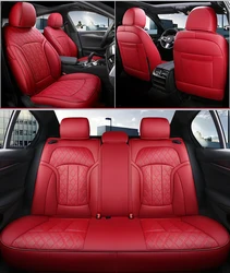 Car Seat Cover Diamond perforated leather 5 seats for bmw 5 series E39 E60 E61 bmw F10 F11 G30 G31 F01 accesorios para auto