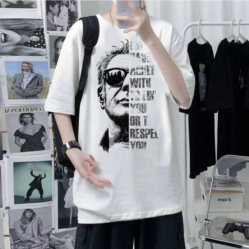 

anthony bourdain top men graphic Japanese comic t-shirts male designer clothing