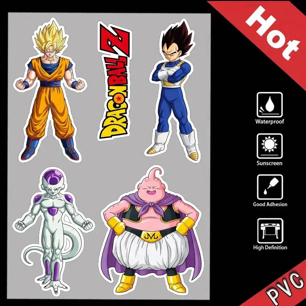 DRAGON BALL Vegeta Goku Reflective Scratch Cover Sticker Universal Decor Decal For Car Motorcycle Helmet Refrigerator