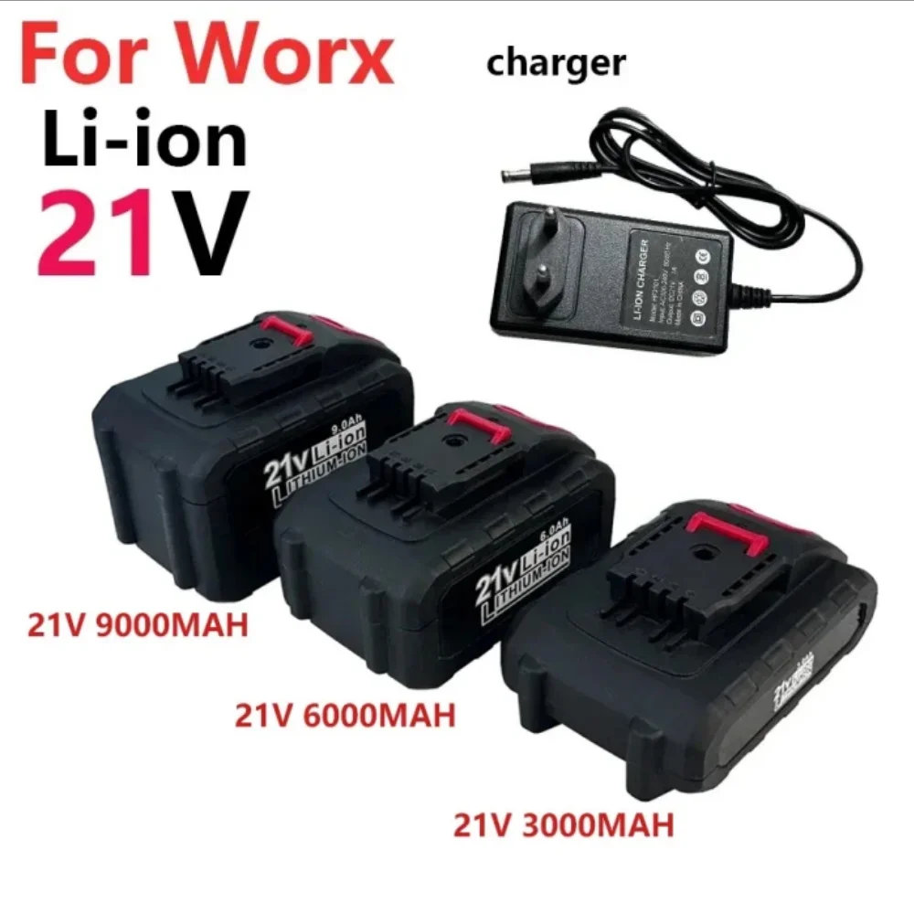 ForWorx 20V/21V 9000mAh High Capacity Lithium-Ion Battery Compatible with WA3553 WA3551 WA3572 WA3553 Drill Bit Power Tool