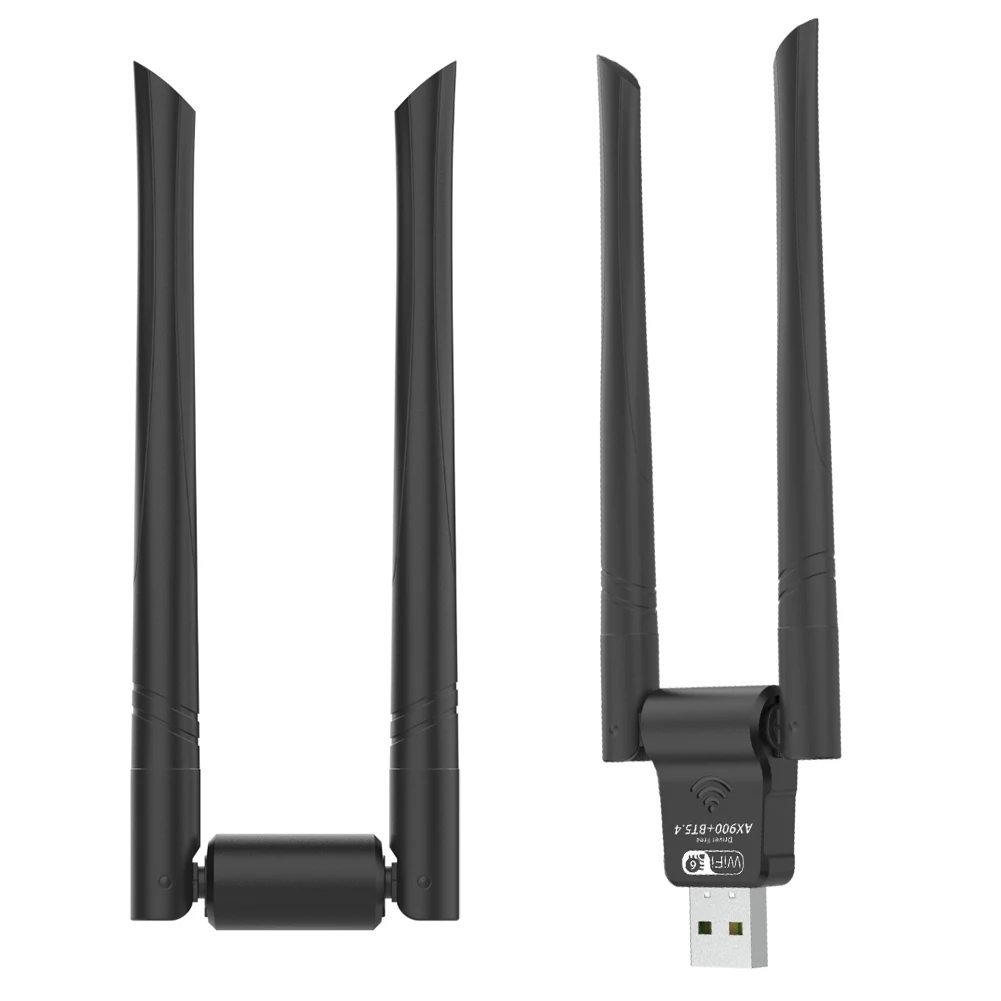 AX900 WIFI6 Bluetooth 5.4 USB ワイヤレスアダプターデュアルバンド 2.4G + 5GHz 4 アンテナ WiFi ネットワークカードレシーバードングル WIN10/11 用