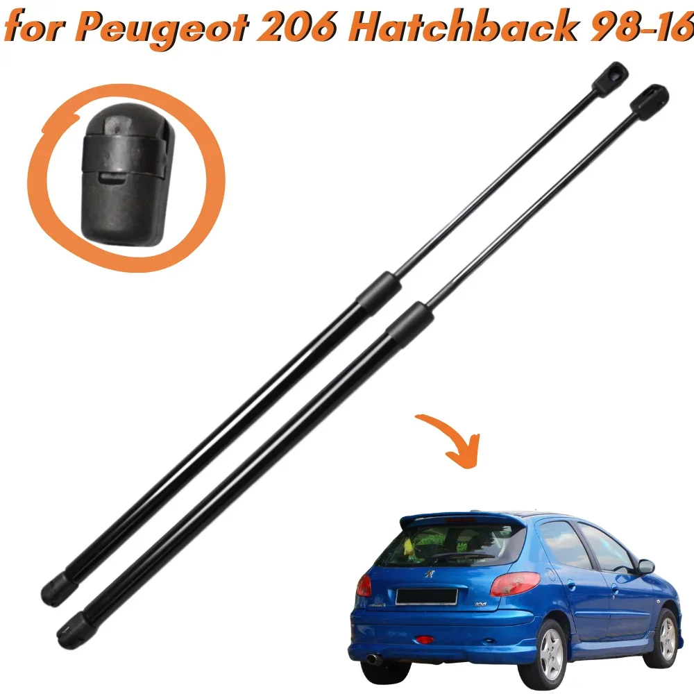 Qty(2) Rozpórki bagażnika do Peugeot 206 Hatchback 1998-2016 9631441380   Podnośnik tylnej klapy bagażnika obsługuje amortyzatory gazowe