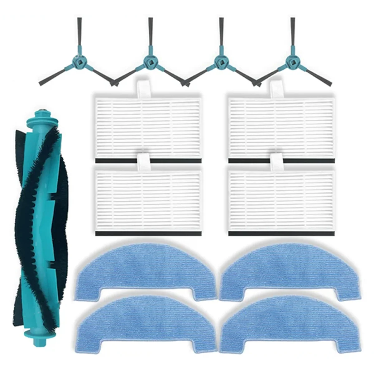 A14G-pour Q8 / Q8Max, E10, D10, T10 Lite pièces d'aspirateur brosse latérale principale filtre Hepa tissu de vadrouille