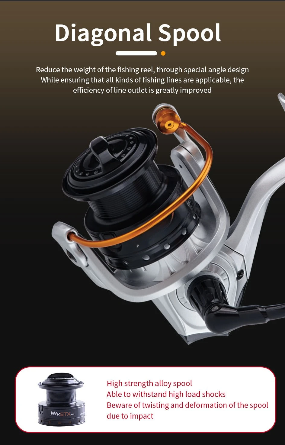 Roda giratória MAX STX estrada subroda oblíqua copo de fio de metal de longo alcance 6 eixos