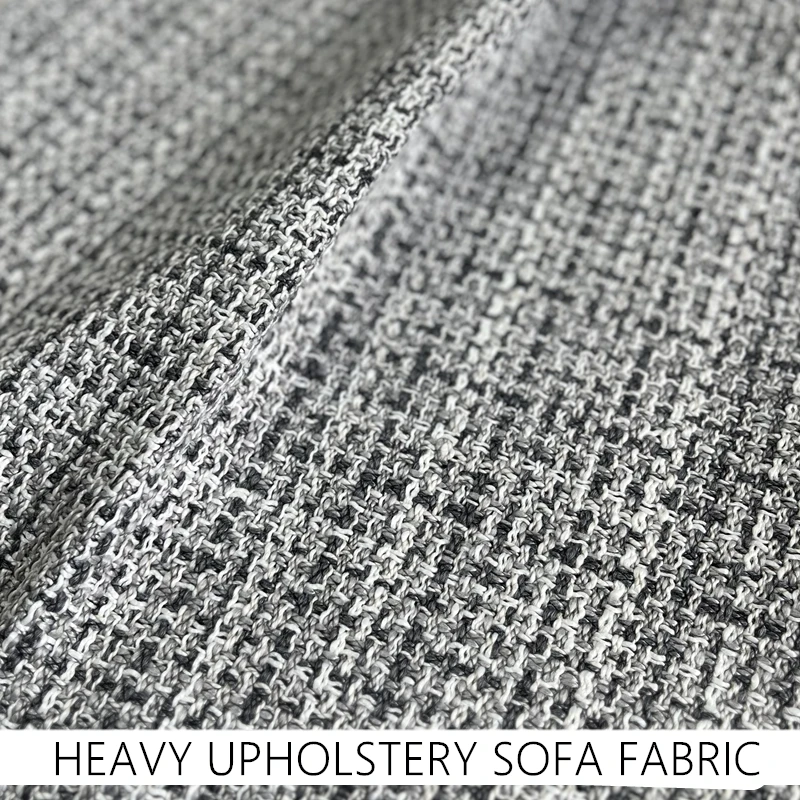 Contemporary Woven Sofa Upholstery Fabric 140cm Wide Solid Heavy Hopsack Modern DIY Cloth 7 Colors 1 Meter Pack