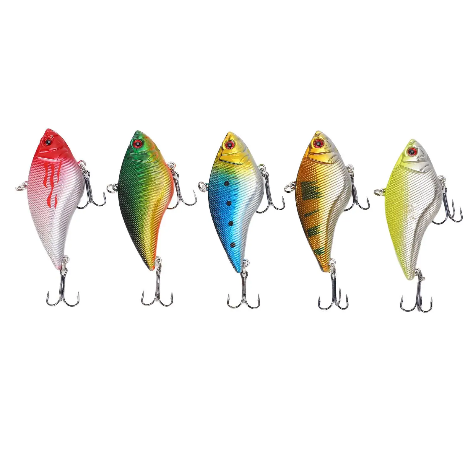 Vibe Fishing Lures 7 cm/16 g con occhi 3D - Esca antiruggine per acqua dolce e acqua salata per spigola e trota