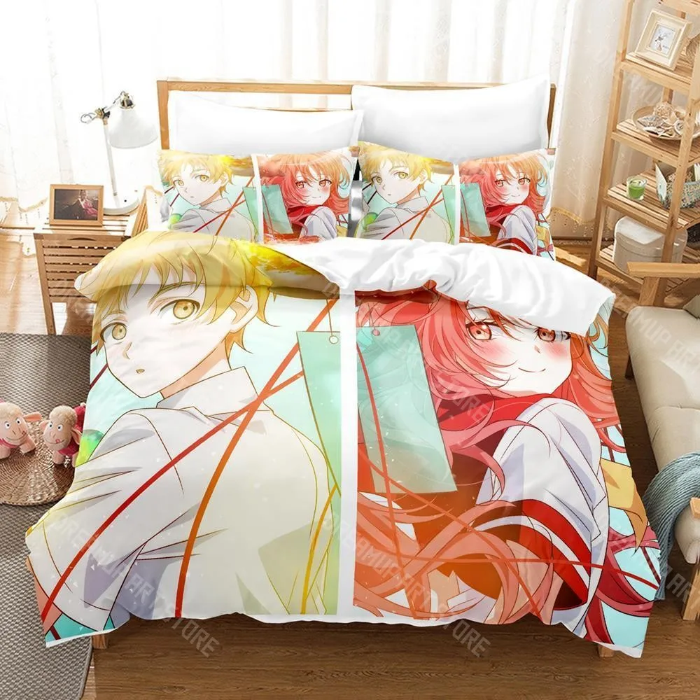 3D Printed Girl I Like Forgot Her Glasses Anime Bedding Set for Boys Girls Duvet Cover Twin Queen King Full Single Double Sizes