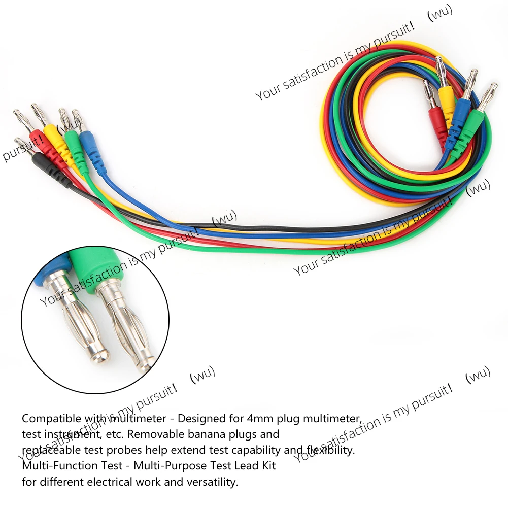 P1043 4mm banana plug test cable, injection molded male-to-male multimeter wire and cable