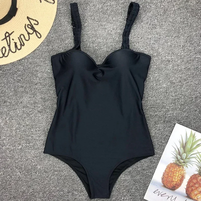 Sexy Underwired Bra Cup One Piece Swimsuit Women Swimwear Female Monokini Push Up Bather Bathing Suit Swim Wear Sexy Bodysuit
