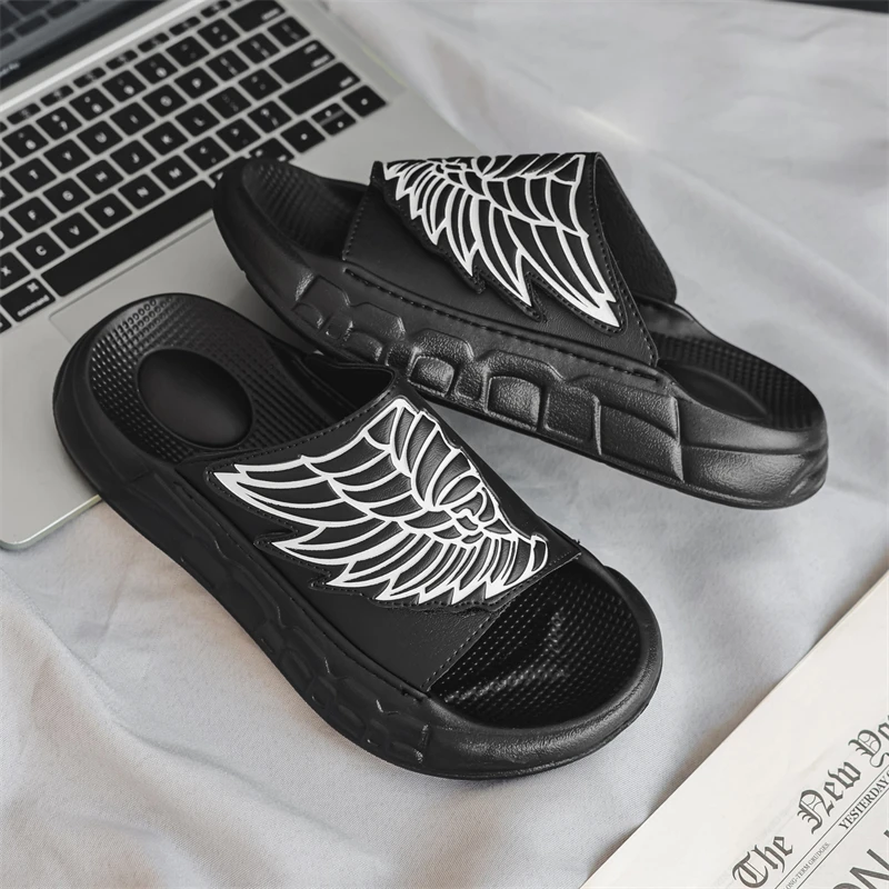 Sandals Men Casual Summer Brand Trendy Brand Men's Slippers New Summer Style Outer Wear One-row Slippers Men's Beach