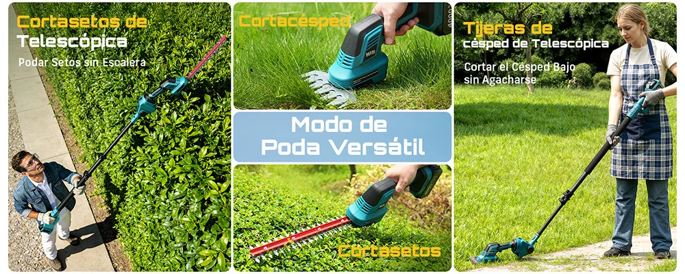 Seesii 6-in-1 Kettensäge mit Teleskopstange, elektrischer Heckenschneider, Strauchschere, Gartenwerkzeug für Makita 18V Akku – Detail 9