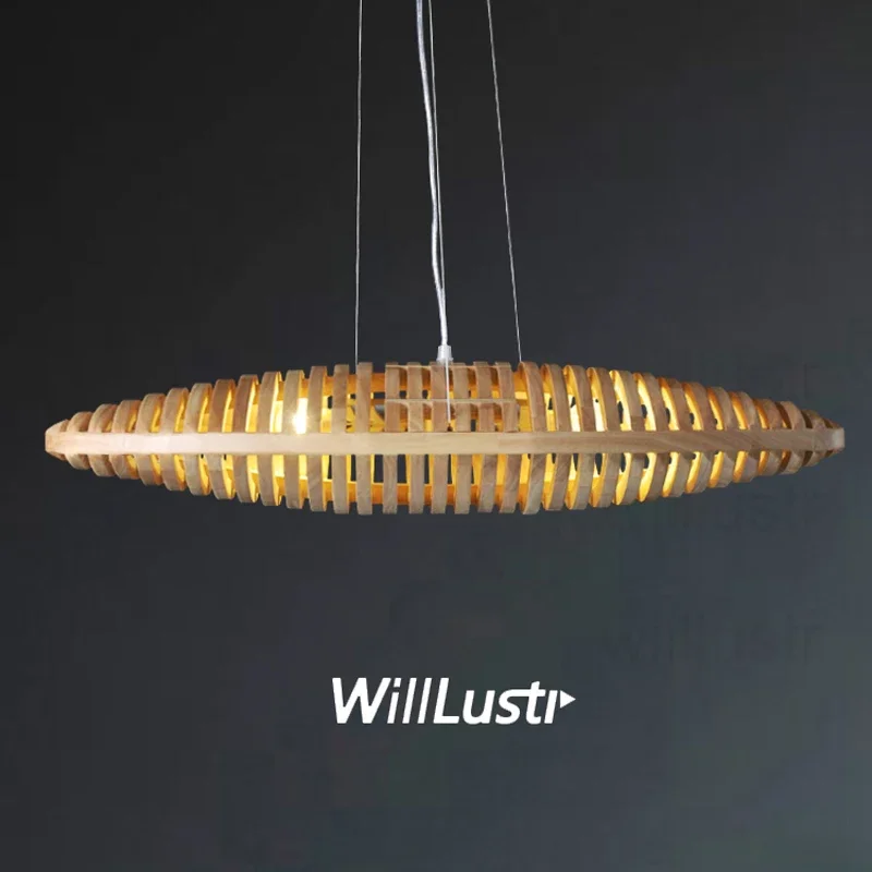 

Wood Pendant Lamp Spacecraft Suspension Light Handmade Wooden Spaceship Spaceshuttle Cafe Hotel Bar Hanging Ceiling Chandelier