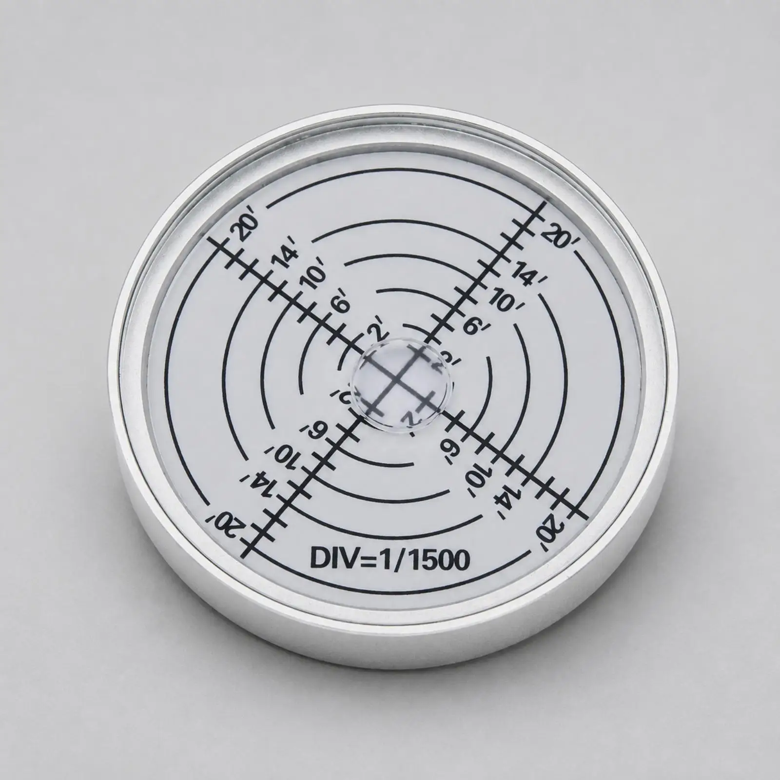 Mini Circular Bubble Level Gauge Metal Body with Graduated Rings for Workshop Leveling