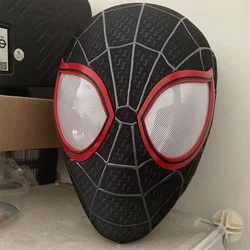 Miles Morales Spiderman Mask with Faceshell & Lenses 1:1 3D Handmade Cosplay Mask Spider-Man: Into The Spider-Verse Gift