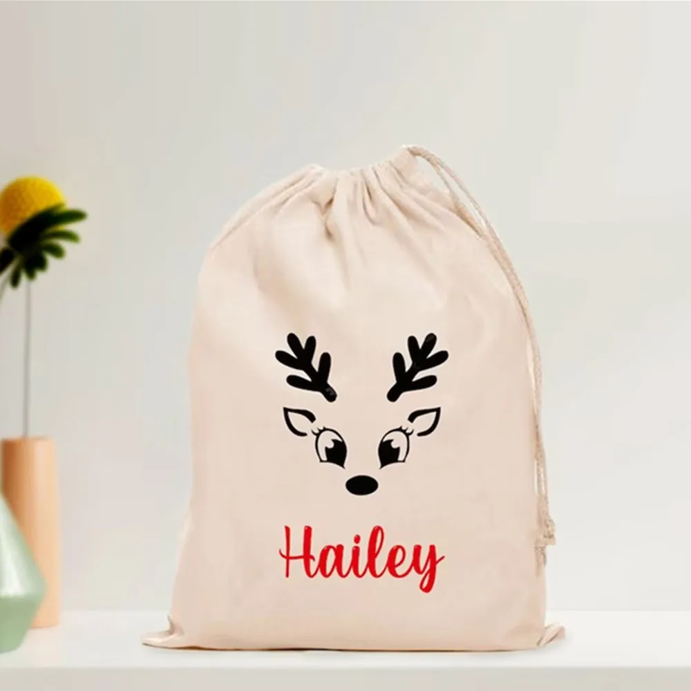 

25PCS Reindeer favor bag, kids Christmas goodie bag, Holiday Party Favor Bags, Holiday Treat Bag, stocking stuffers, Personalize