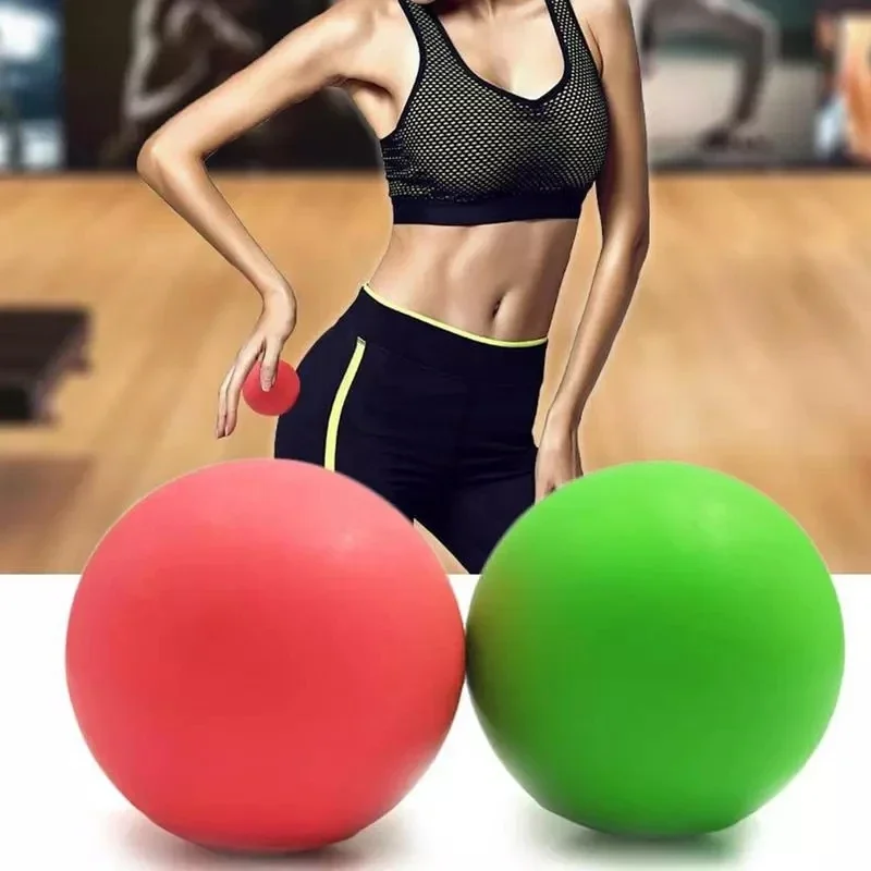 1Pair 63mm Silicone Lacrosse Ball Fitness Massage Yoga Balls Relax Relieve Fatigue Tools Full Body Exercise Sport Massage Ball