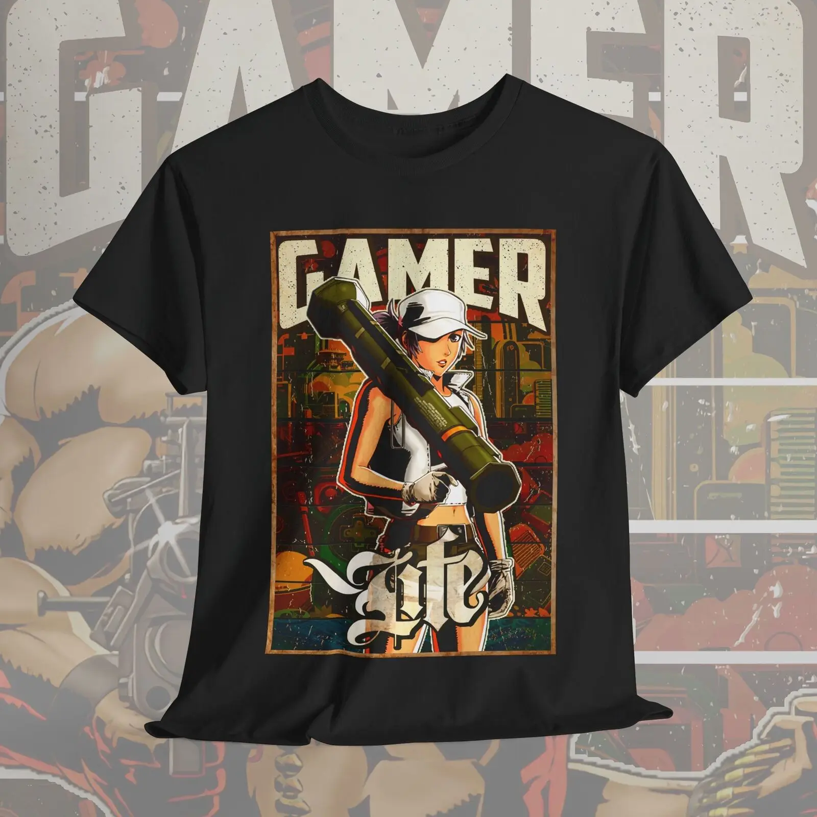 Metal Slug Gamer Unisex Tee, Retro Gamer Life T-Shirt Collection, Arcade Gaming