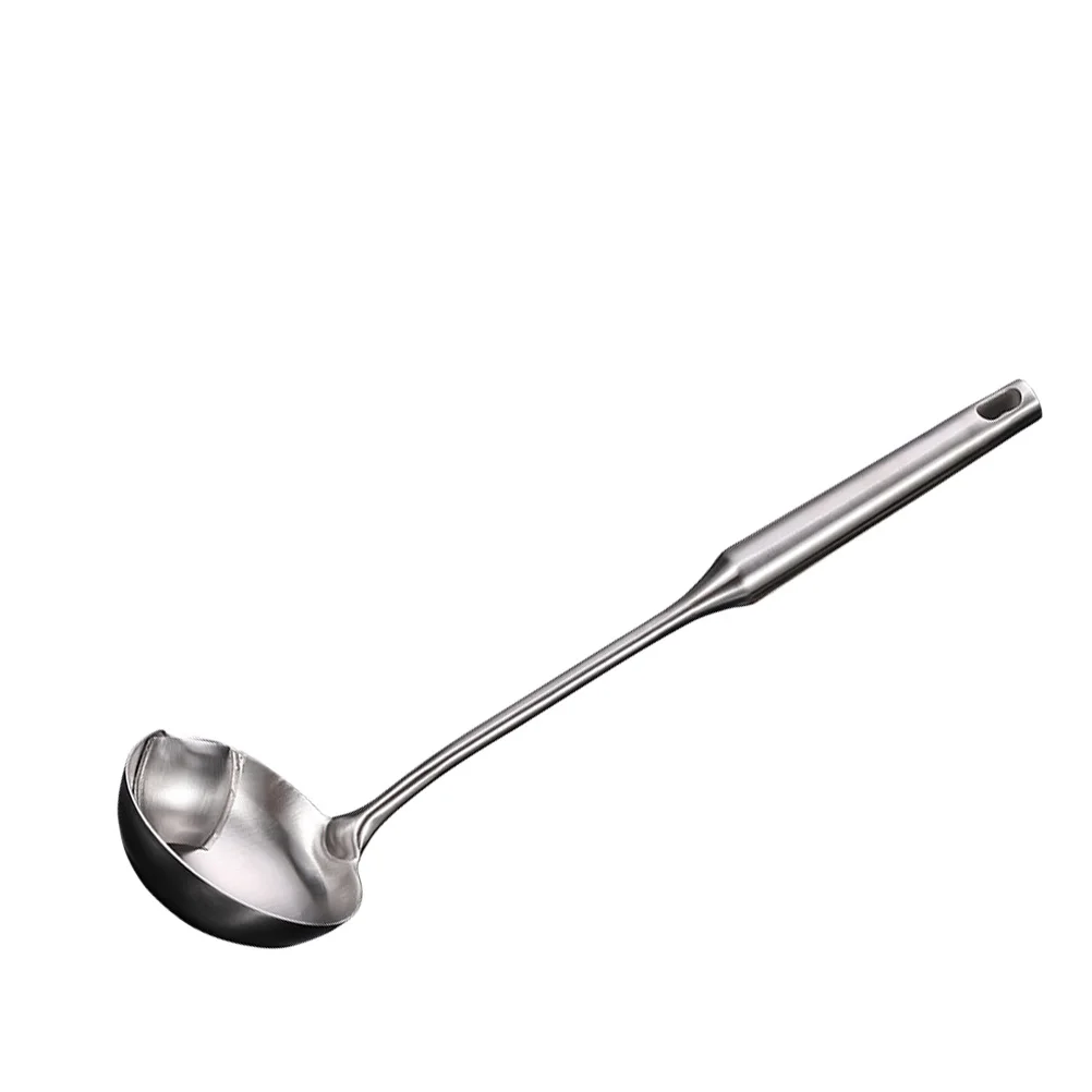 

Stainless Steel Oil Filter Spoon Grease Separator Soup Strainer Kitchen Tool Long Handle Non Stick Bright Mirror Finish