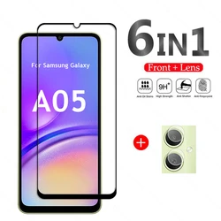 삼성 갤럭시 A05 강화 유리 풀 커버 스크린 보호대 카메라 필름, 삼성 갤럭시 A05 A05S A04S A04 유리