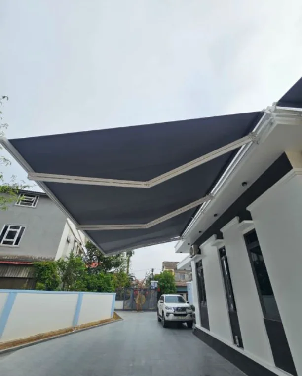 Large Outdoor Rainproof and Sunshade Acrylic Material High Quality Parking Canopy Wall Mounted Heavy Duty Durable Awning