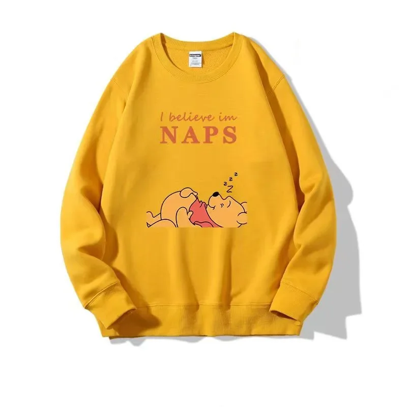 Winnie The Pooh Crew Neck Sweatshirt Disney New Loose Cartoon Animation Sweatshirt Cute Coat Top