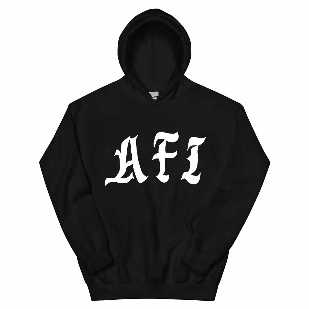 A Fire Inside Black Hoodie Faces Ivory AFI Graphic Sweatshirt Long Sleeve Fashion Hooded Pullovers Warm Men Women Leisure Hoodie