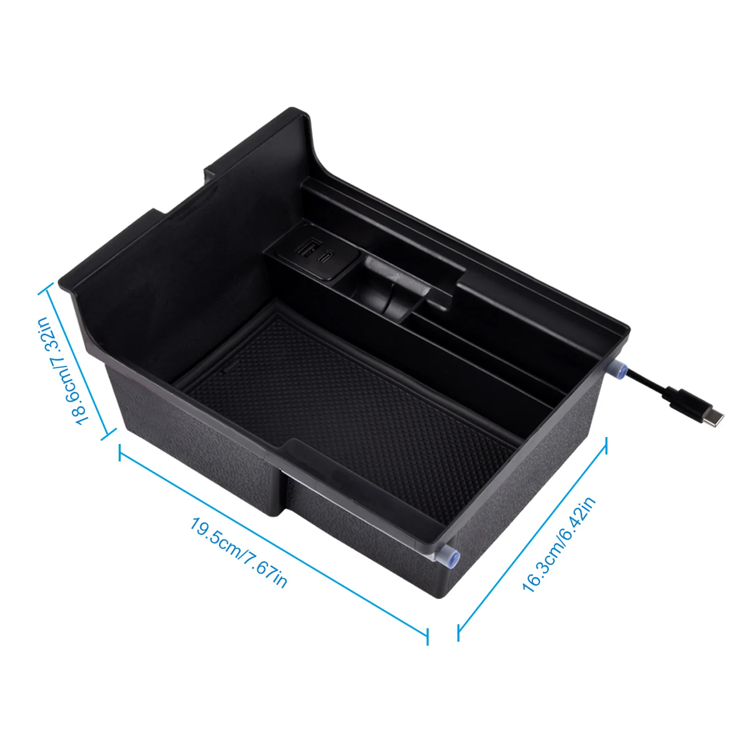 Tesla Model 3 Model Y 2022 Car Central Storage Box con porta USB Type-C Design bracciolo Center Console Box contenitore automatico