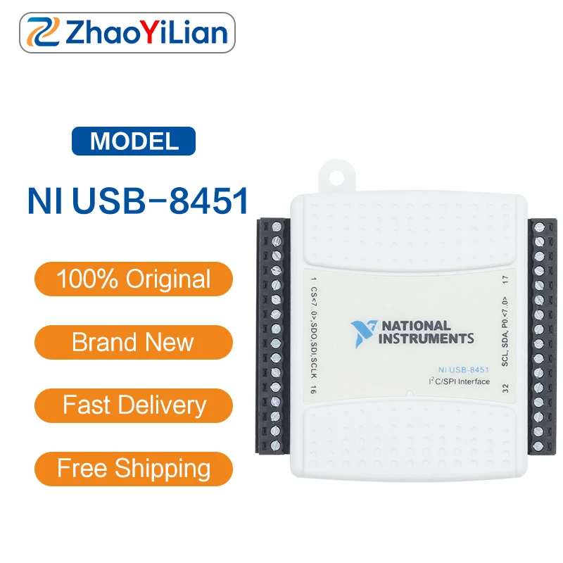 For NI USB-8451 Portable USB SPI I2C Bus Controller Support LabVIEW NI DAQmx Measurement Equipment