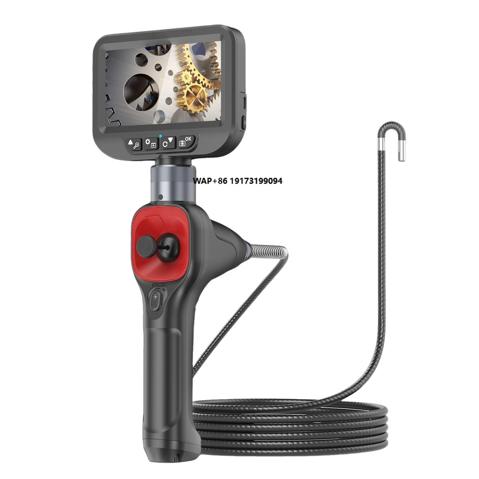 4 Way 6.2mm Lens 1080P Automotive Borescope 4.3