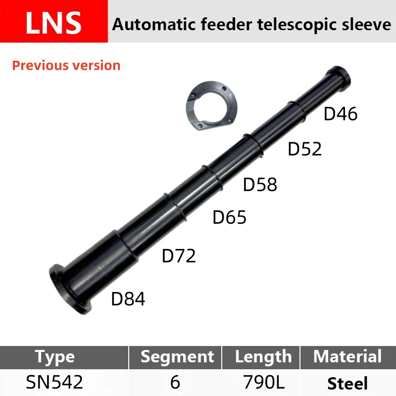 790L Telescopic Sleeve LNS SN542 GT342 Fedek Automatic Bar Feeder Parts