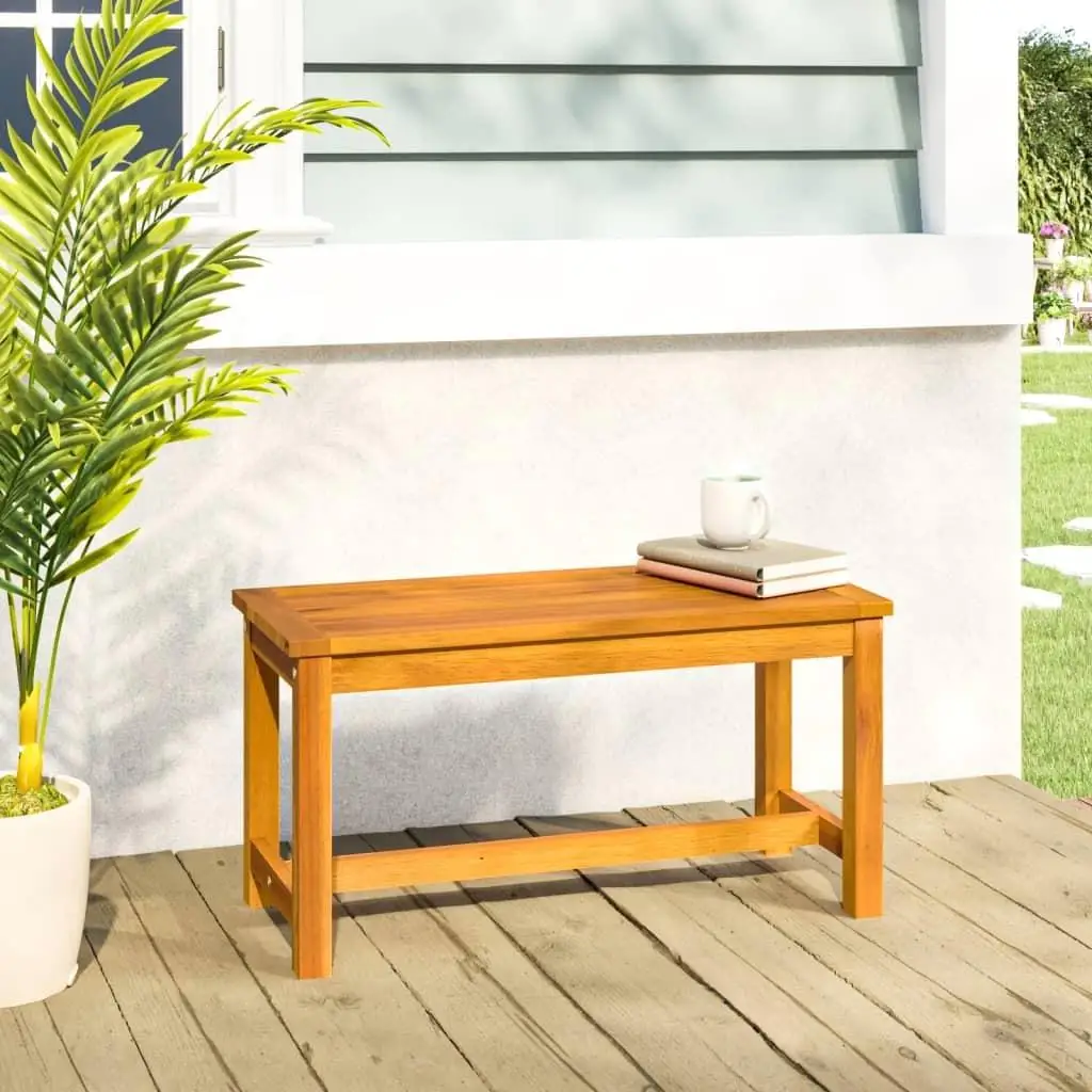 

Natural Solid Acacia Wood Garden Bench Compact Design for Outdoor and Indoor Use