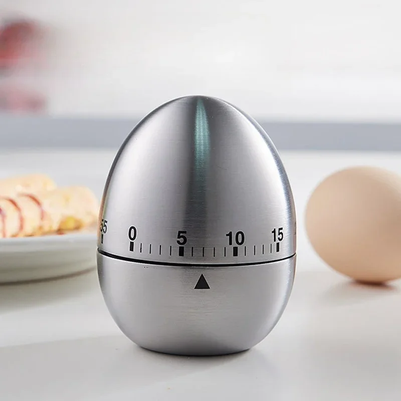 

Creative Kitchen Mechanical Timer Egg Shaped Timer 60 Minutes Student Timer Baking Cooking Reminder Kitchen Supplies Wholesale