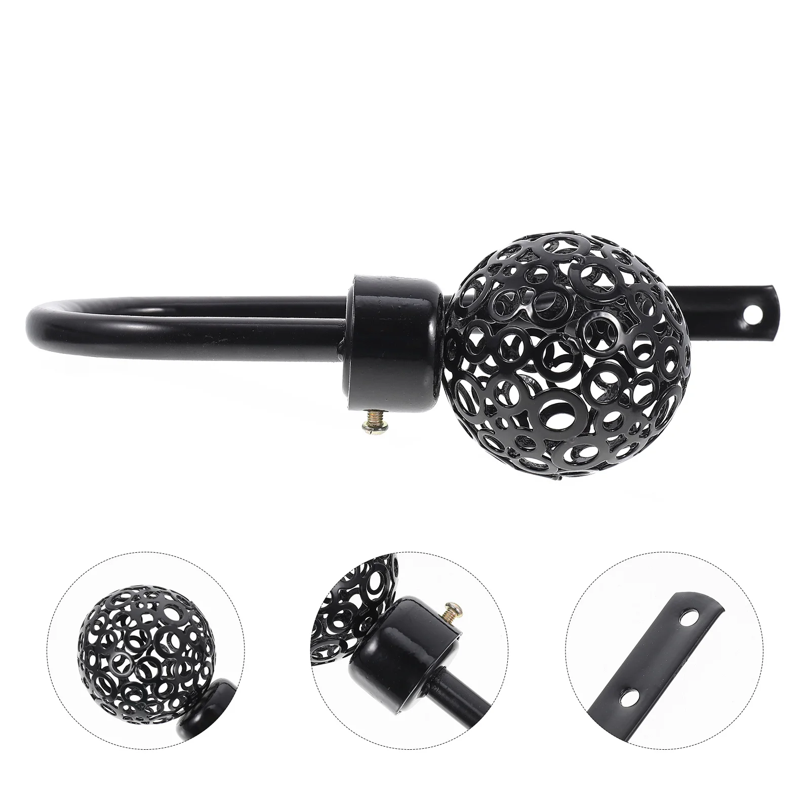 ستارة حائط Holdbacks رباط خلفي مزخرف مادة حديدية تدوم بسهولة مفتوحة وإغلاق الستائر خطاف ستارة المنزل #1