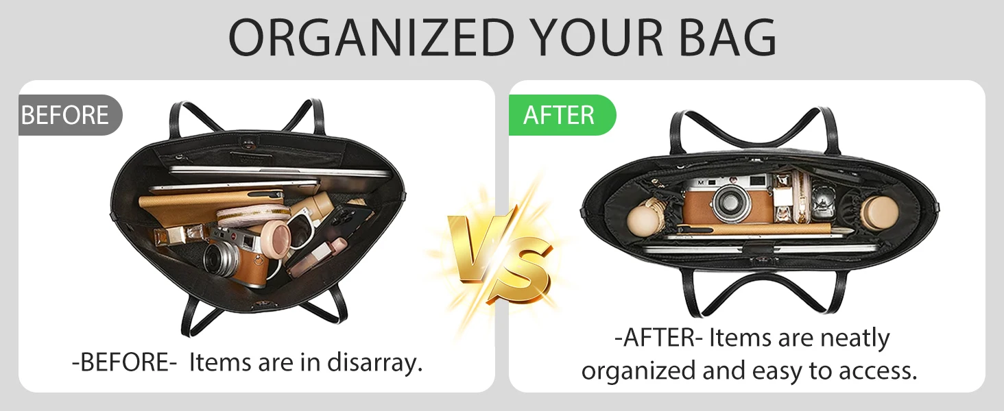 tote bag organizer insert